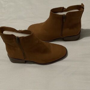 JustFab Tan Ankle Booties